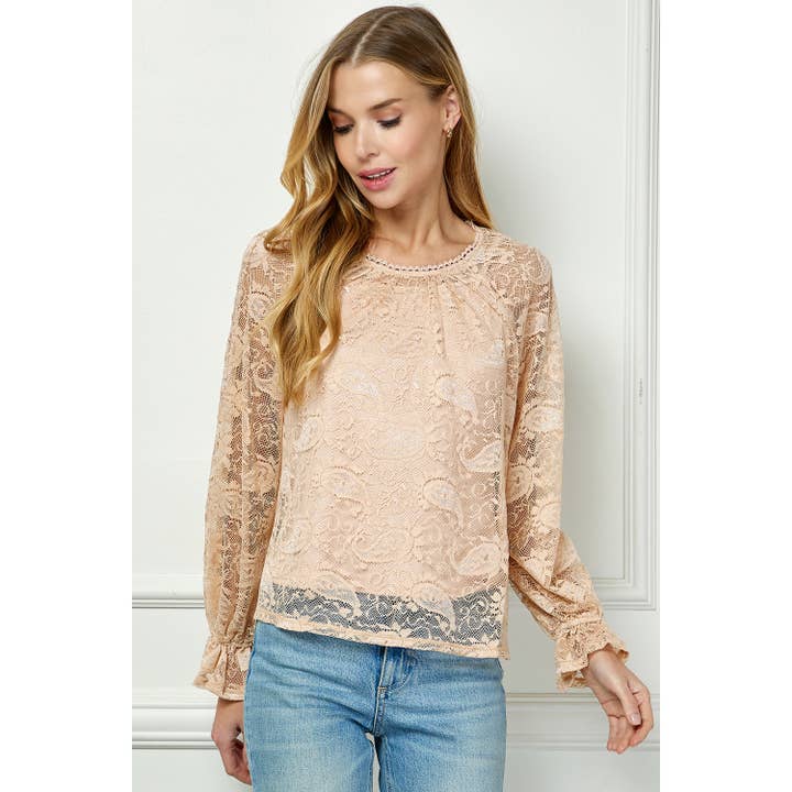 Winslow Collection - Wholesale Blouse - Women's - VINTAGE GRACE LACE TOP WITH CAMI LINING9