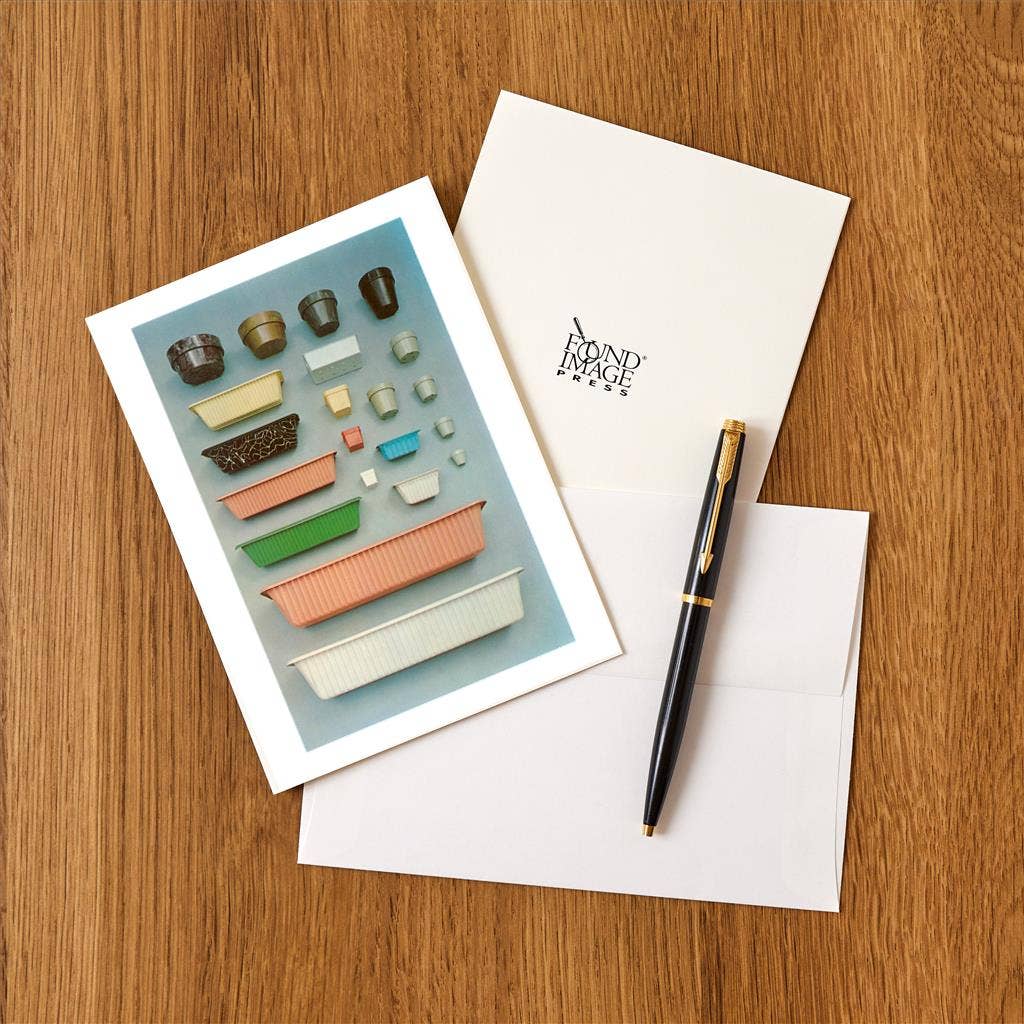 Found Image Press – wholesale Kontorsmateriel/Notecard Set – Gratulationskort AC-160 Urval av plastväxtbehållare1