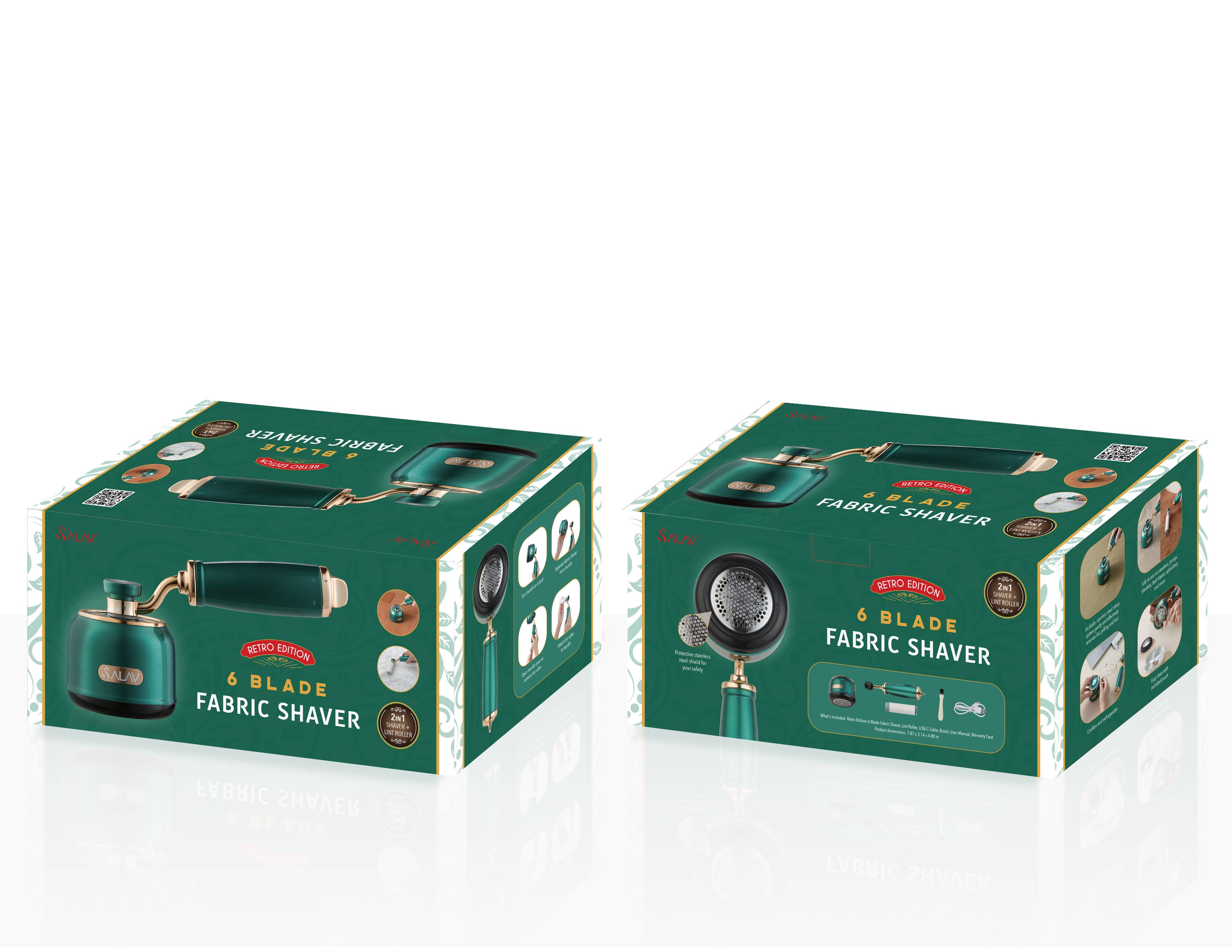 Salav-True & Tidy - Wholesale Lint Roller - Retro Edition Rechargeable Fabric Shaver and Lint Roller44