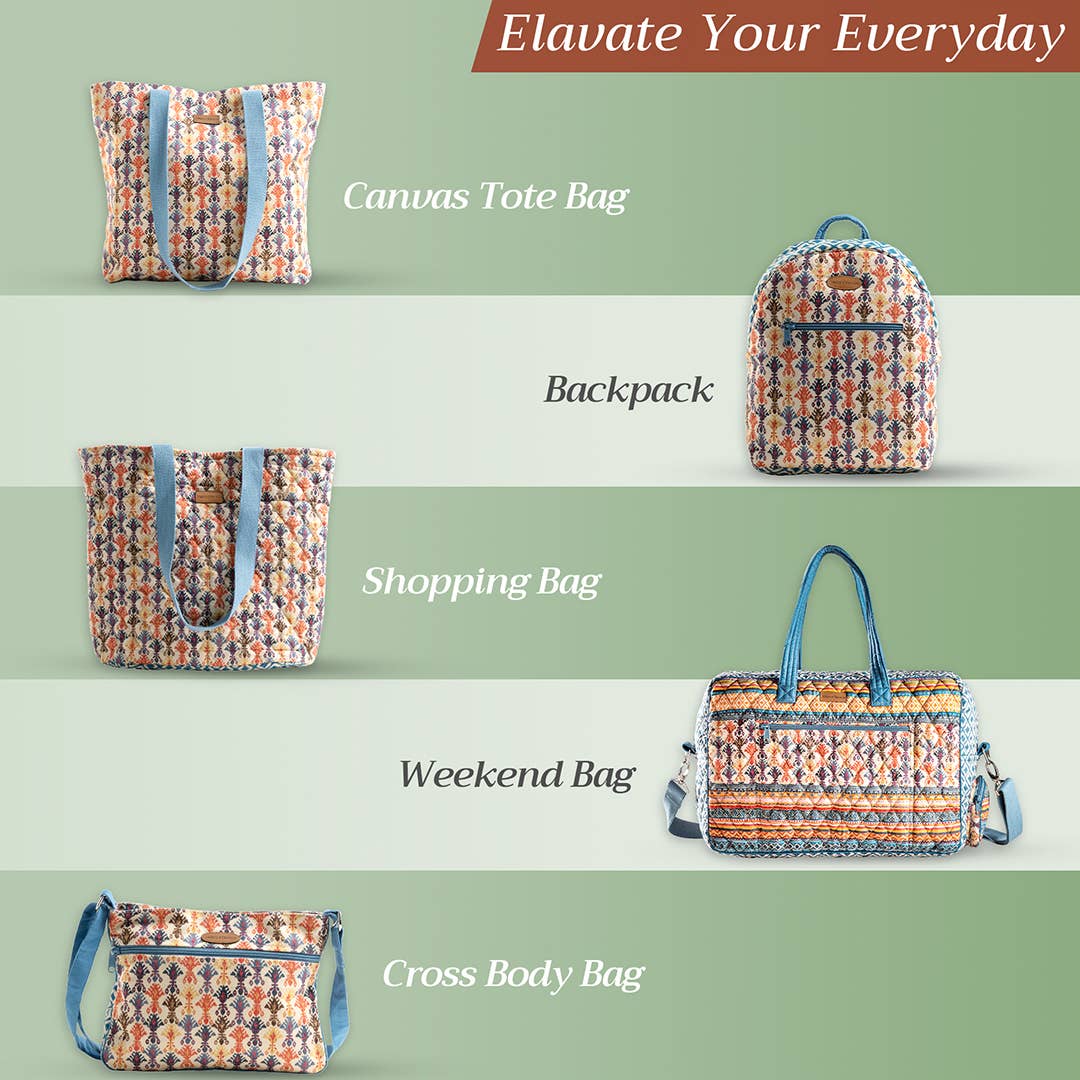 Maison d'Hermine - Design in Every Thread - Wholesale Shoulder Bag - Unisex - Hand Bag 100% Cotton for Everyday/Daily Use - Ikat - Dikat5