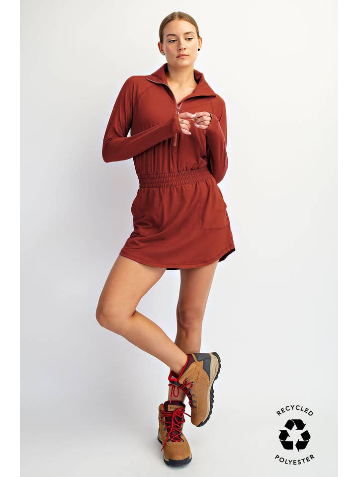 Rae Mode - Wholesale Athletic Skirt - Women's - BUTTER SOFT QUARTER ZIP ROMPERSKIRT5