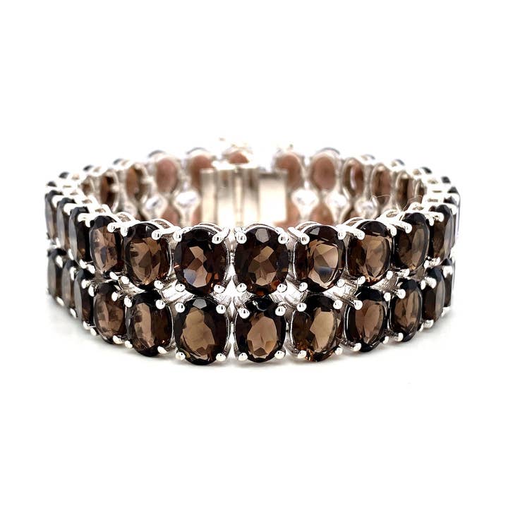 Smoky Topaz Armband i .925 Sterling Silver - KSD 42689 för wholesale av Kotawala Jewels