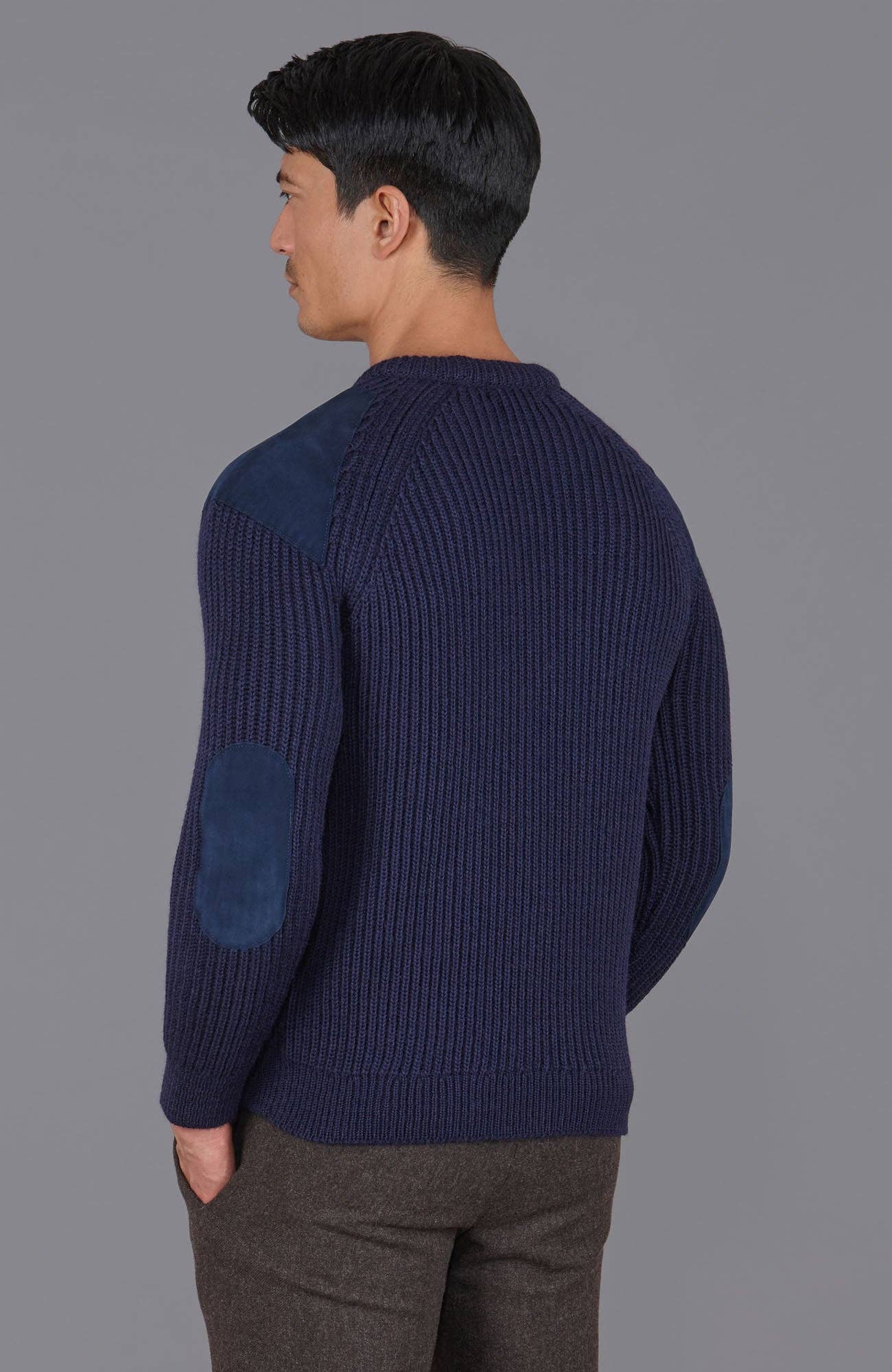 Paul James Knitwear – wholesale Pullovertröja - Herr – Mens Chunky Brittisk Ull Ribbed Shooting Jumper23