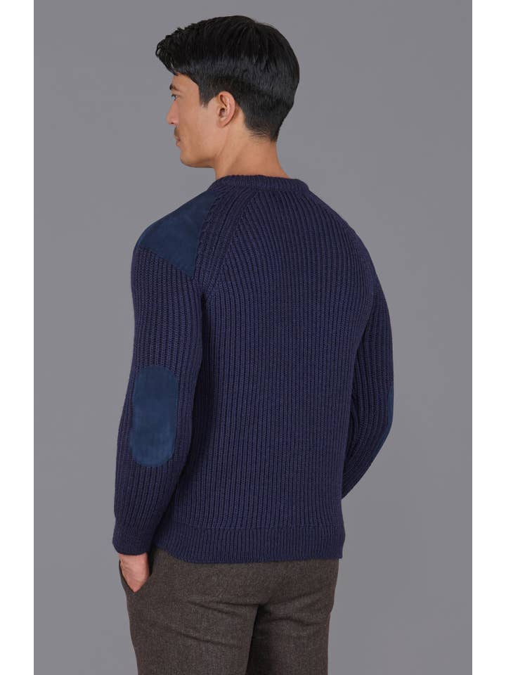 Paul James Knitwear – wholesale Pullovertröja - Herr – Mens Chunky Brittisk Ull Ribbed Shooting Jumper23
