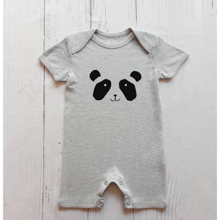 Panda playsuit grey/black for wholesale by Imo Imo Baby