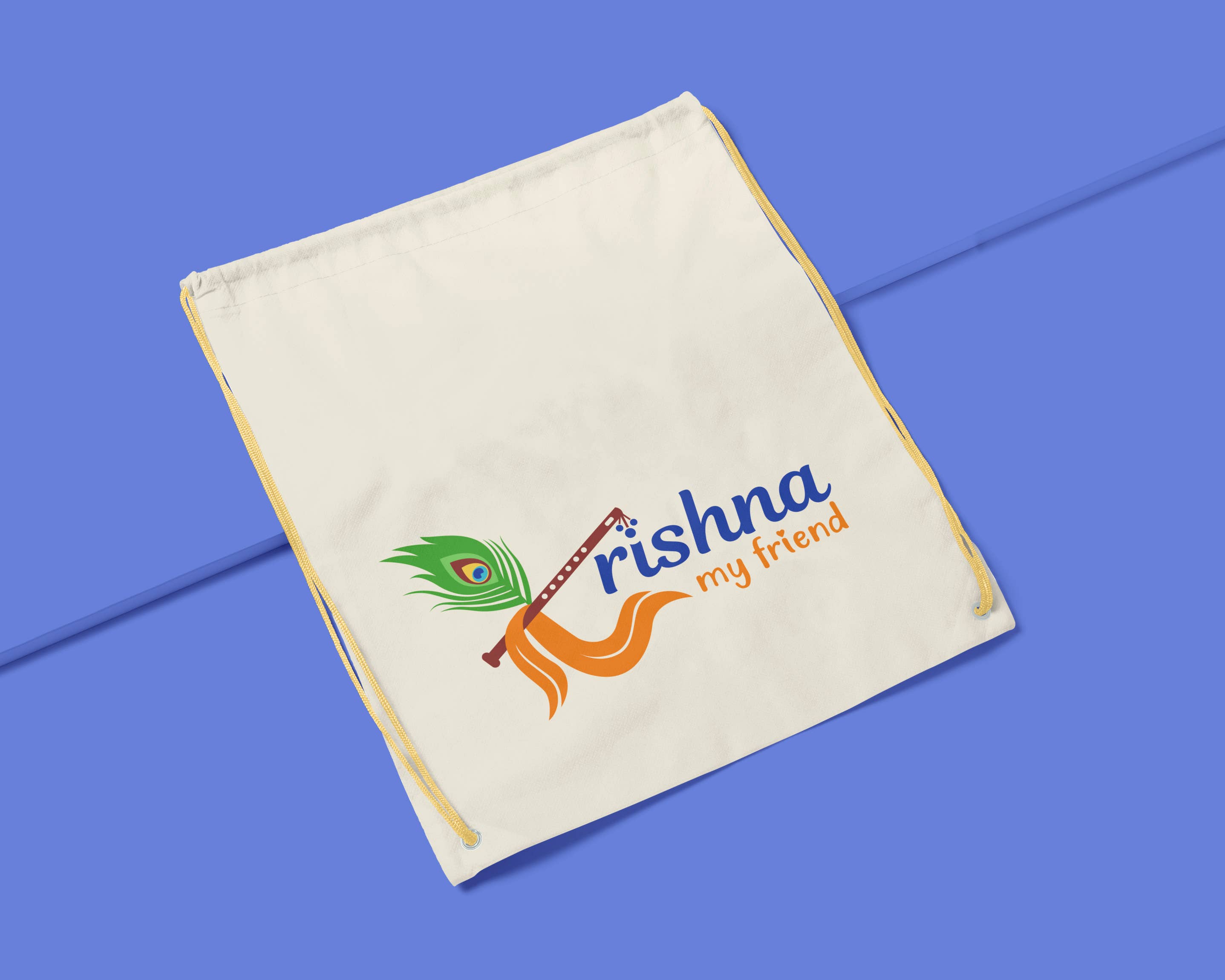 Krishna My Friend Ltd – wholesale Drawstring bag – kids – Kids Cotton Drawstring Bag or Backpack2