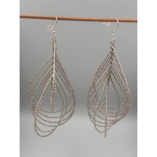 Orecchino in filo di ottone multistrato 5BR76s, placcato in argento. per la vendita all'ingrosso da parte di Volare