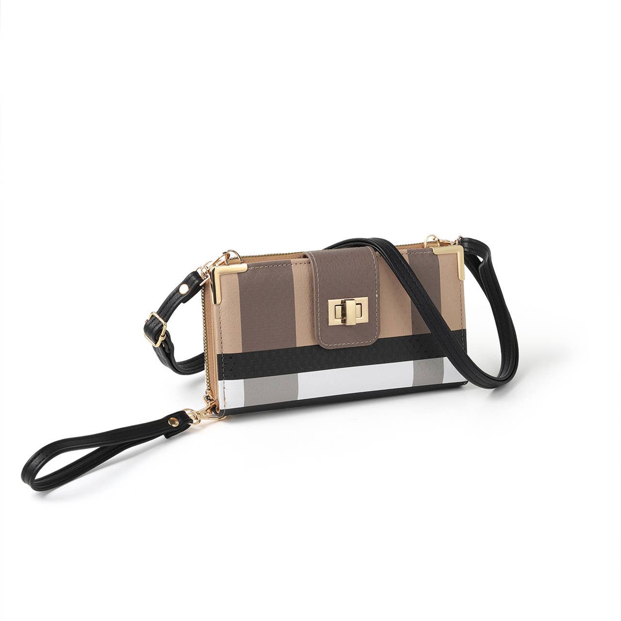 Selini New York - Vente Portefeuille – femme - Portefeuille à bandoulière en tartan pour femmes - LWBG12045