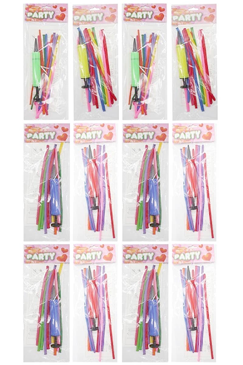 Cap Zone - Wholesale Balloon - Balloon Shapeable Figurine Party Pack with Air Pump1