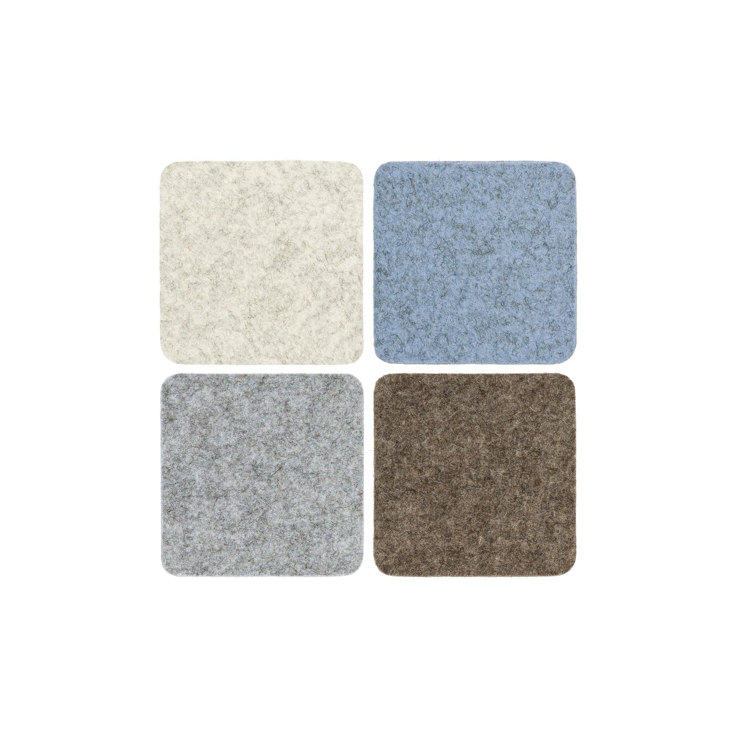 Bierfilzl Merino Wool Felt Square Coaster 4 Pack Cobblestone for wholesale on Faire
