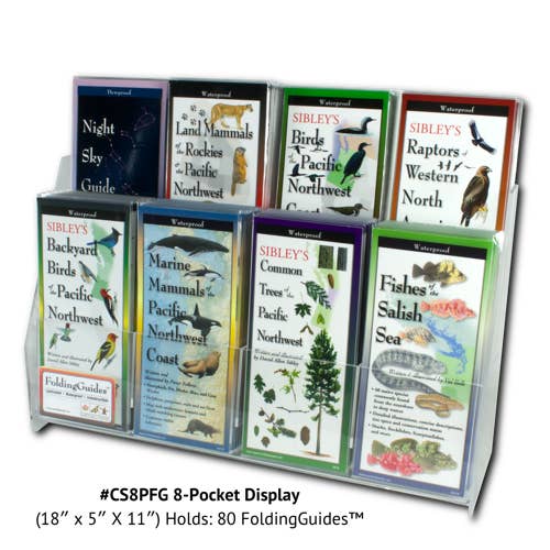 #CS8PFG : Présentoir Horizontal à 8 Poches FoldingGuides™ pour la vente par Earth Sky + Water