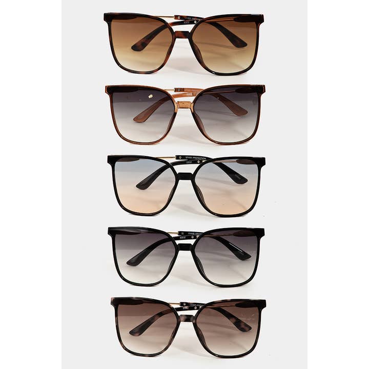 ASSORTED Square Acetate Frame Sunglasses for wholesale on Faire