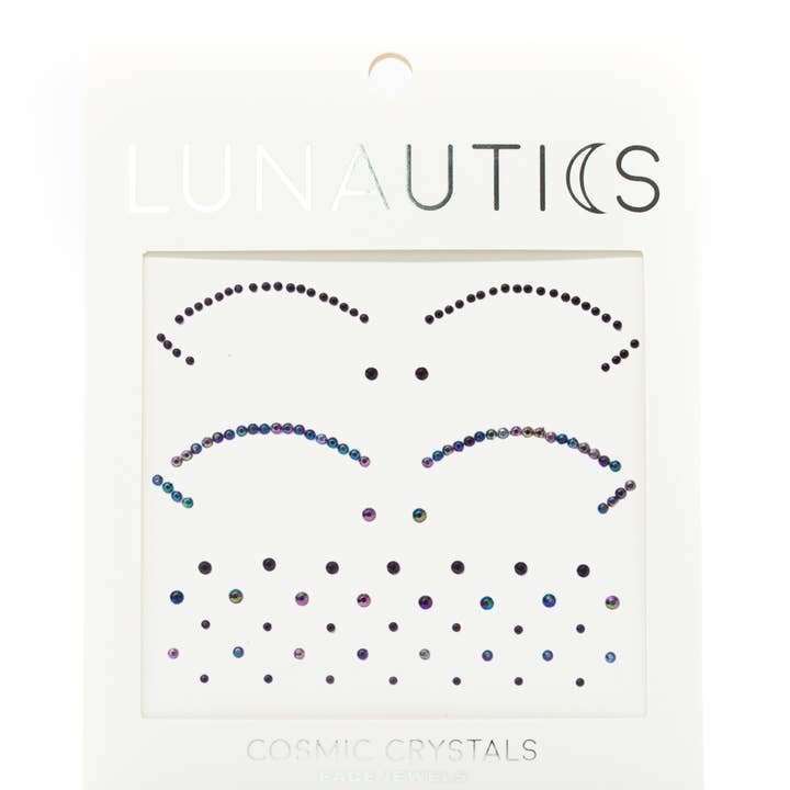 Lunautics - Wholesale Body Glitter/Shimmer - Black Iridescent Cut Crease Face and Eye Jewel Stickers