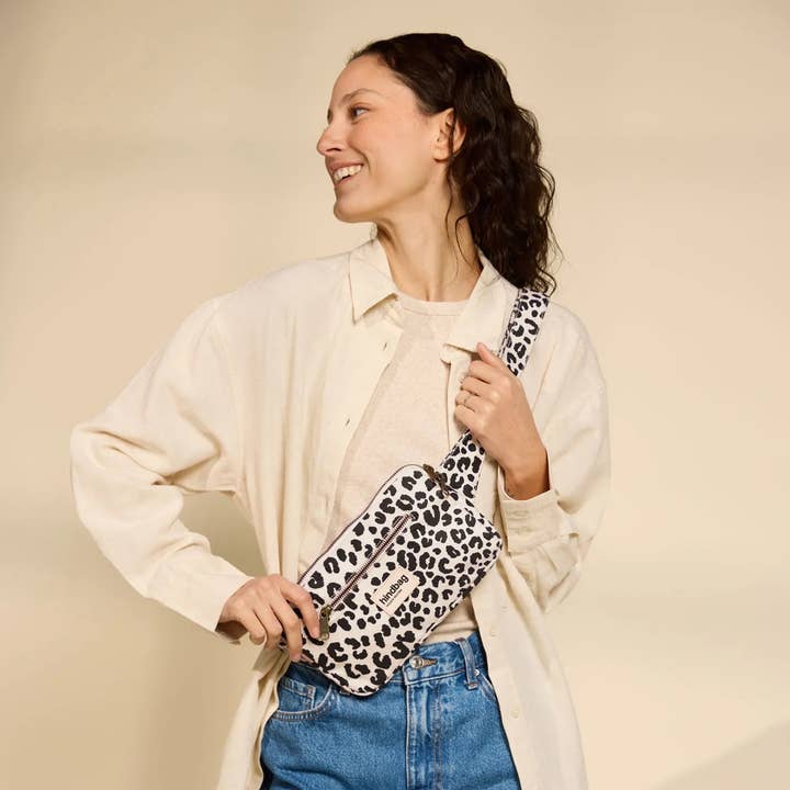 Hindbag - Wholesale Belt Bag - Women's - Harry Leopard Fanny Pack in Ecru0