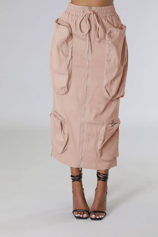 5besties inc - Wholesale Skirt - Women's - Cargo Zip Up Front Skirts11