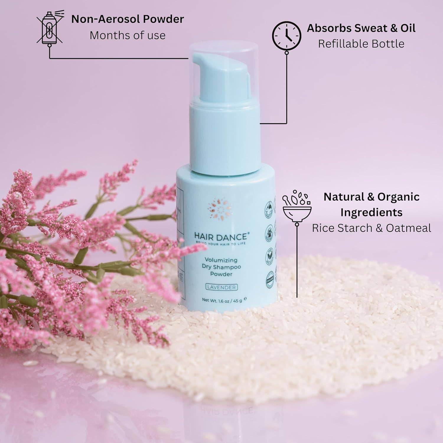 Hair Dance - Wholesale Dry Shampoo - Non-Aerosol Volumizing Dry Shampoo Powder - Organic - USA6