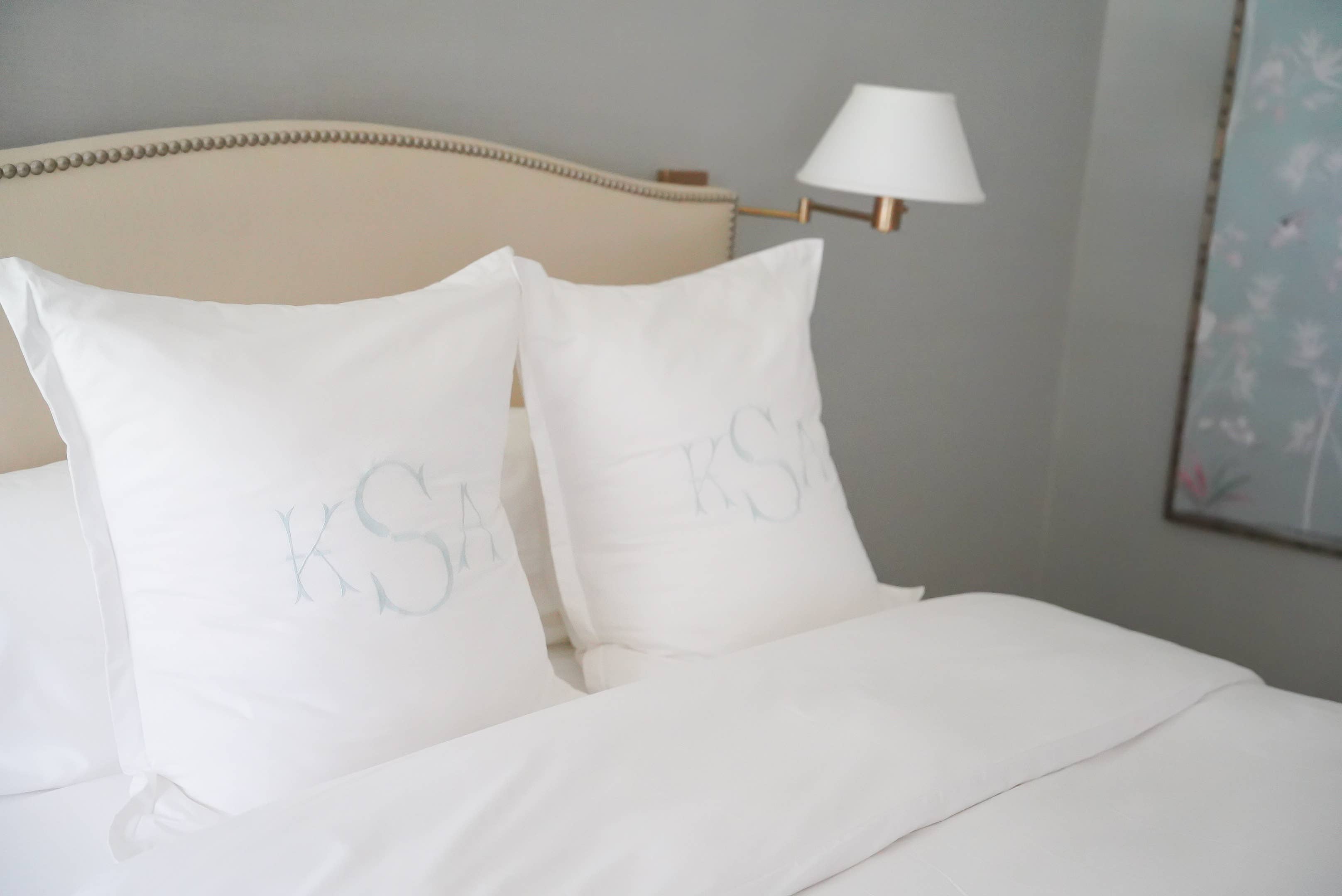 The Pillow Bar - Wholesale Bedding Pillowcase/Sham - Cotton Sateen Euro Sham with Custom Embroidery1