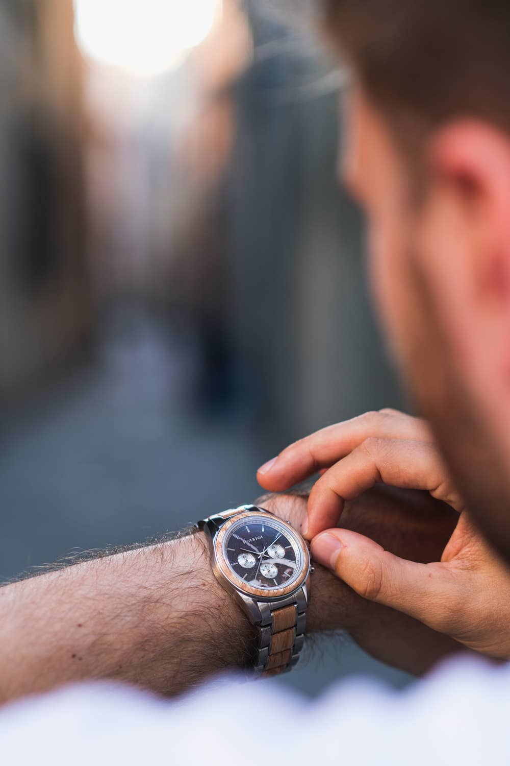 HOT&TOT - Wholesale Wrist Watch - Men's - ROYAL OAK | Wood watch for men | Marble | Oak | Sustainable1