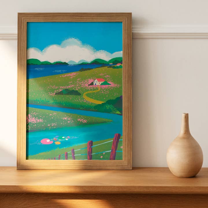 Pintura Original - No Campo por atacado de Hello couleur