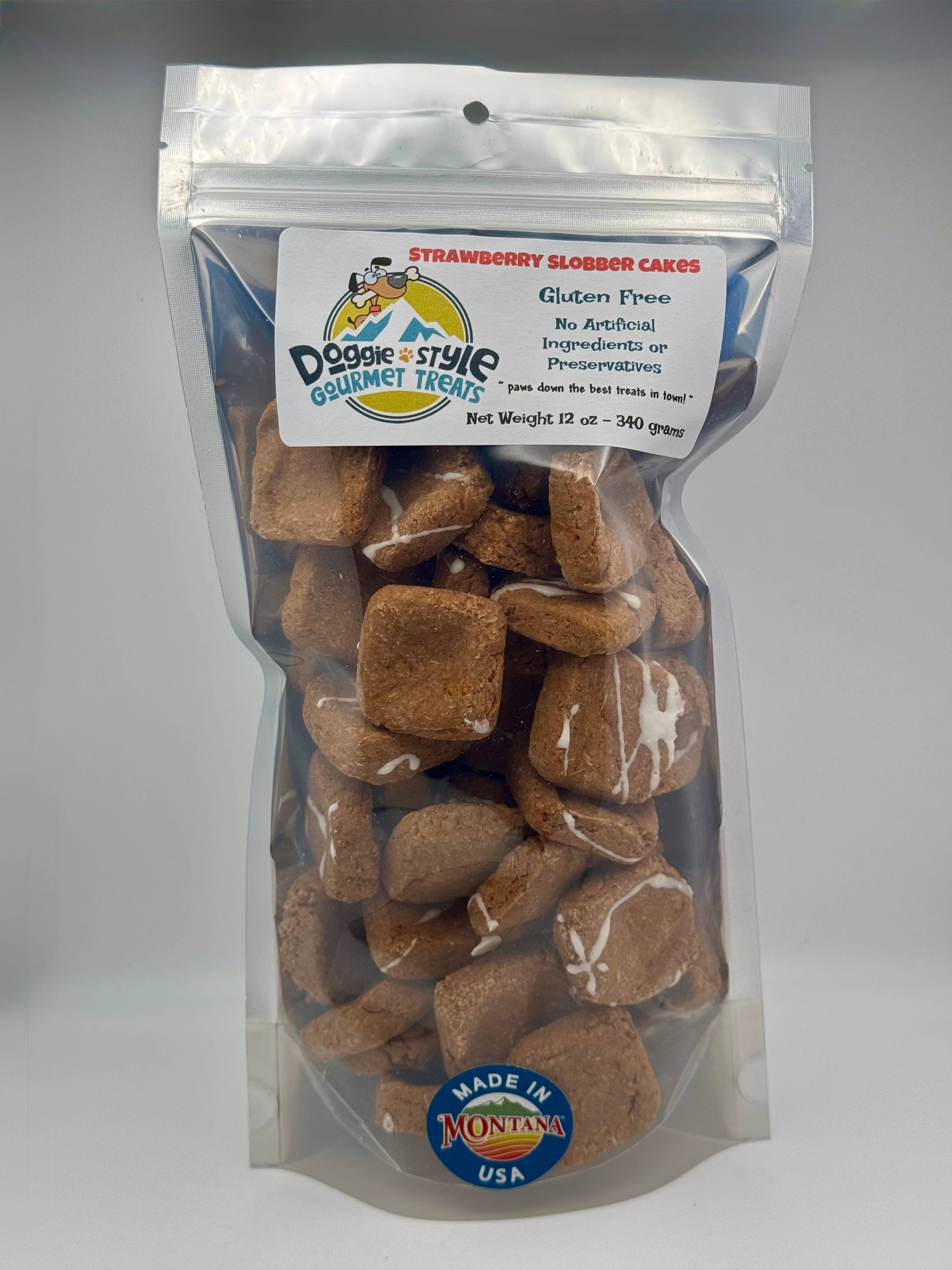 DOGGIE STYLE GOURMET TREATS LLC - Wholesale Pet Treats - Dog - Strawberry Slobber Cakes 12oz