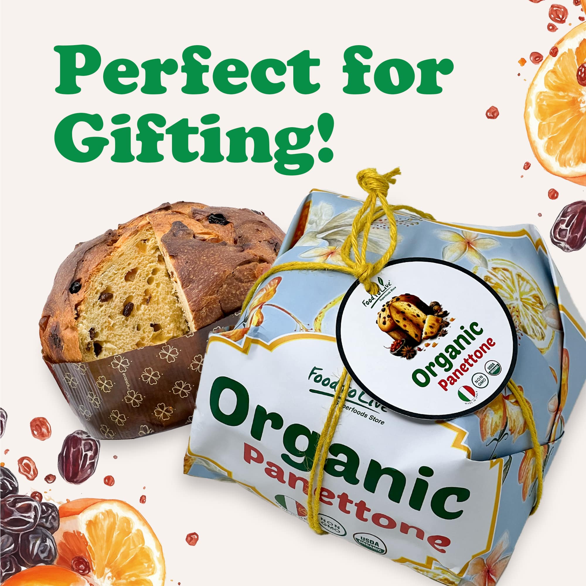 Food To Live - Wholesale DIY Food Kit - Organic Italian Panettone - Authentic Artisan-Made, Non-GMO6