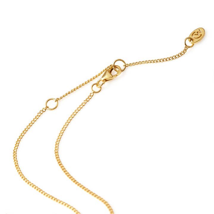 ADJUSTABLE GOLD CURB CHAIN NECKLACE for wholesale by Charlotte's Web Jewellery