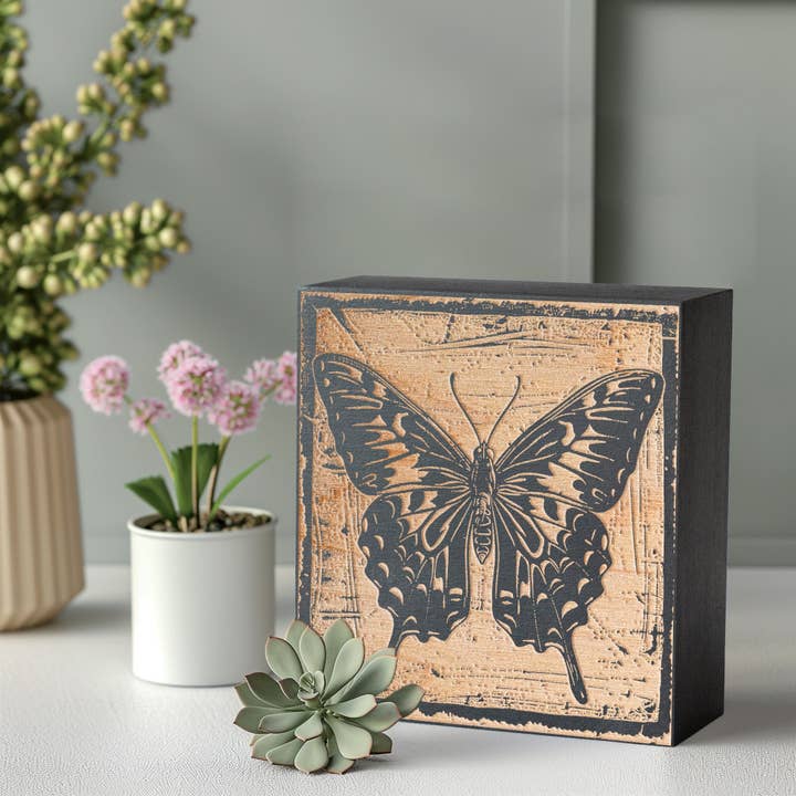 Butterfly Engraved Illustration for wholesale by Benoit's Design Co.
