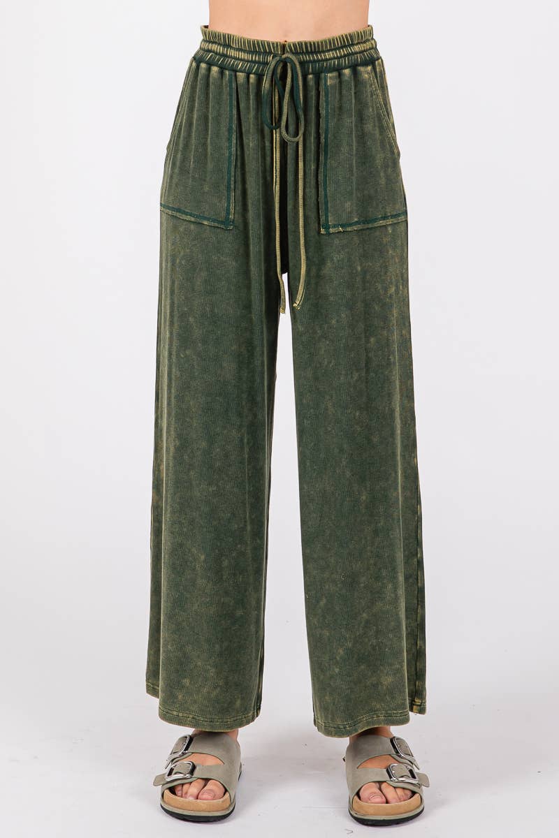 Sewn and Seen - Wholesale Lounge Set - Women's - MINERAL WASHED TOP AND PANTS RIB SETS35