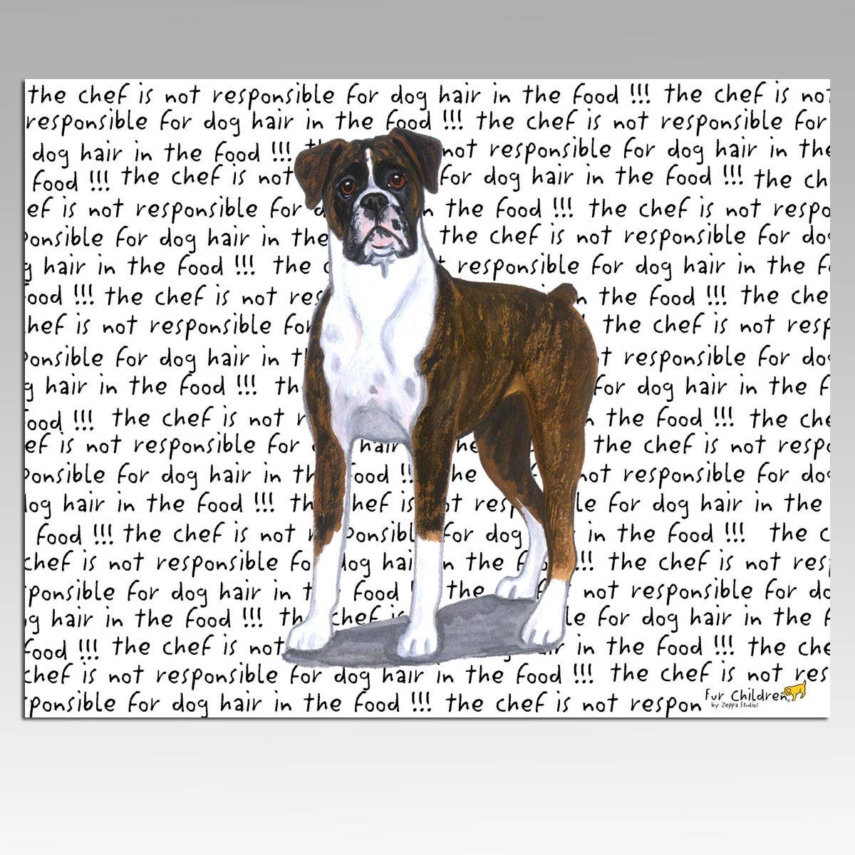 Zeppa Studios - Wholesale Cutting Board - Boxer with Natural Ears Cutting Board0