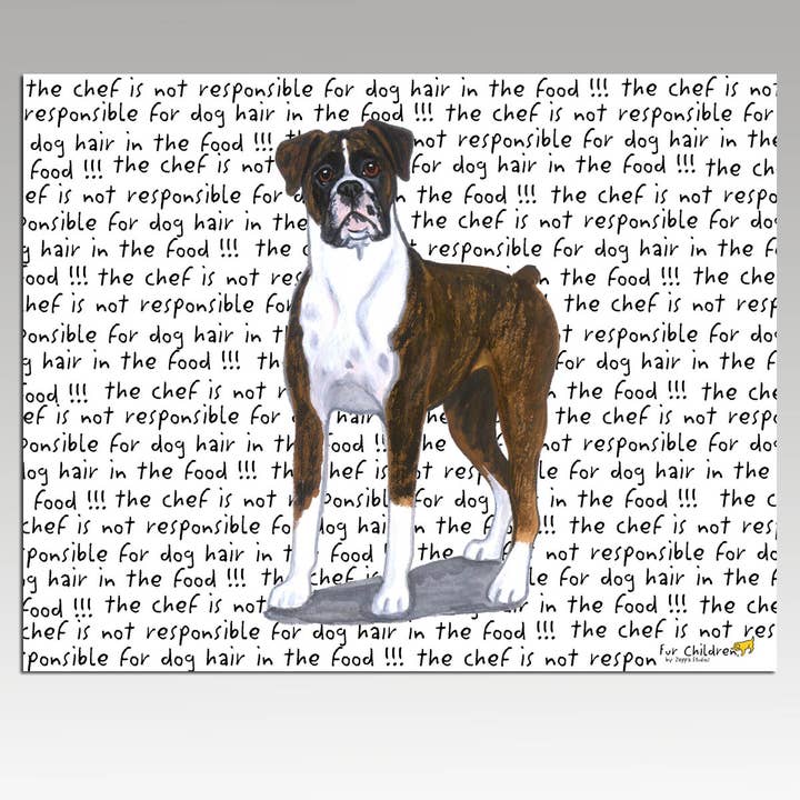 Zeppa Studios - Wholesale Cutting Board - Boxer with Natural Ears Cutting Board