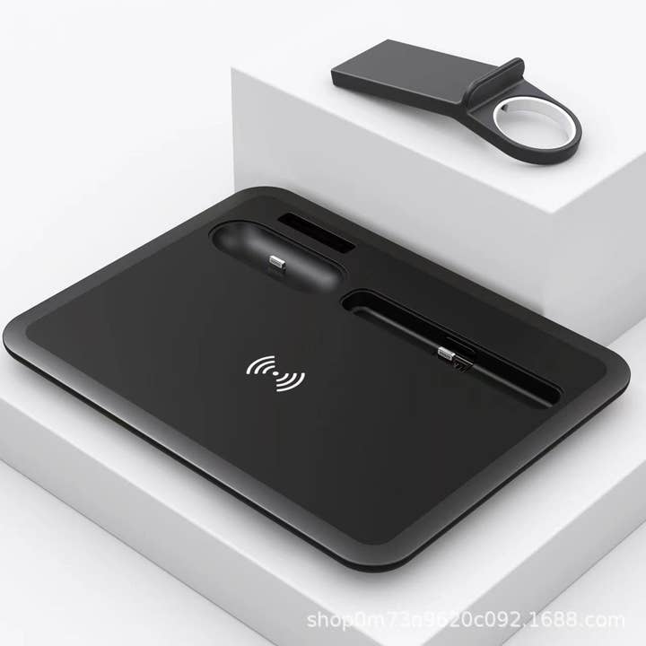 white New 4-in1 Wireless Charging Stations for wholesale on Faire