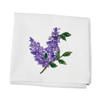 serviette de sac en farine de lilas pour la vente par Tina Labadini Designs