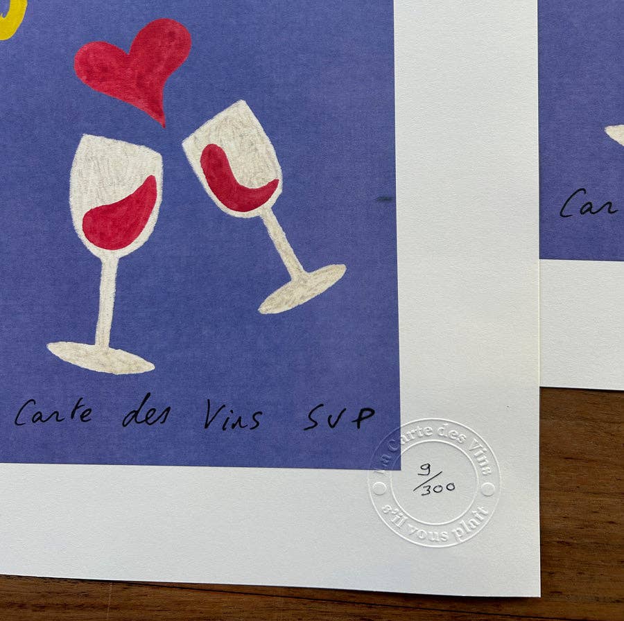 La Carte des Vins s'il vous plaît - Wholesale Art Print - Vin Naturel, Vie Éternelle1