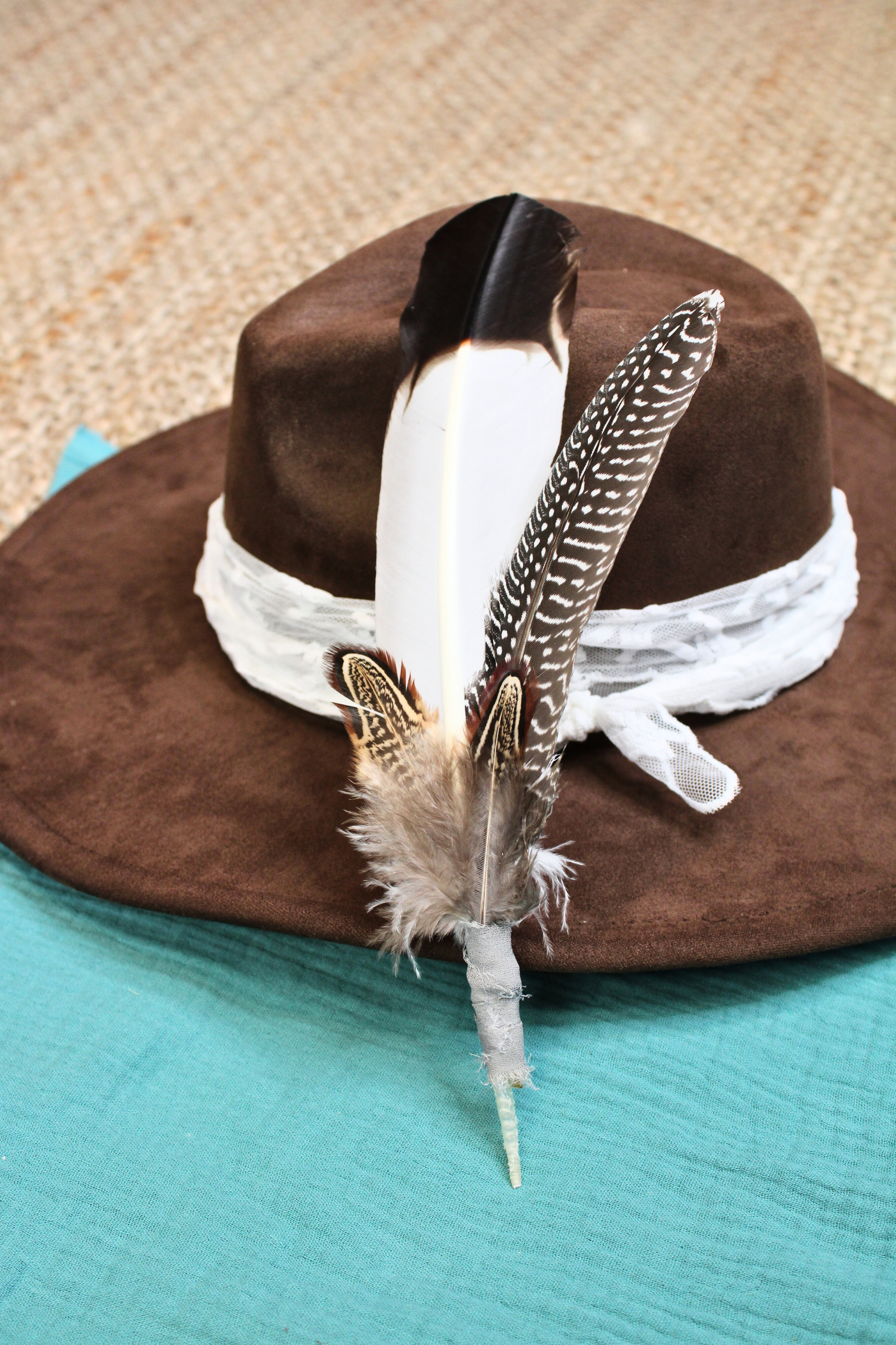 Wildflowers and Barley - Wholesale Hat Accessory - Women's - The Outrider : Hand-Wrapped Feather Pick5
