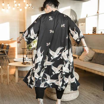 Organic Cotton Mens Kimono Boho Clothing Men Robe Kimono 
