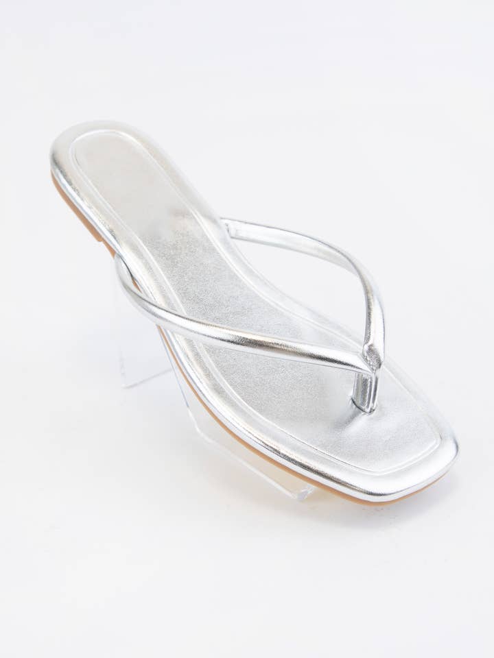 CCOCCI - Wholesale Sandals - Women's - TALLULAH-1 SOLID COLOR SQUARE-TOE THONG SANDAL