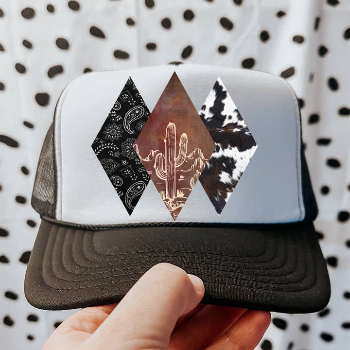ZZ Threadz - Wholesale Trucker Hat - Women's - Western Trio Trucker Hat