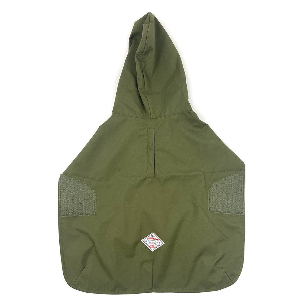 Milltown Brand - Wholesale Pet Raincoat - Dog - Dog Rain Poncho - Olive Green3