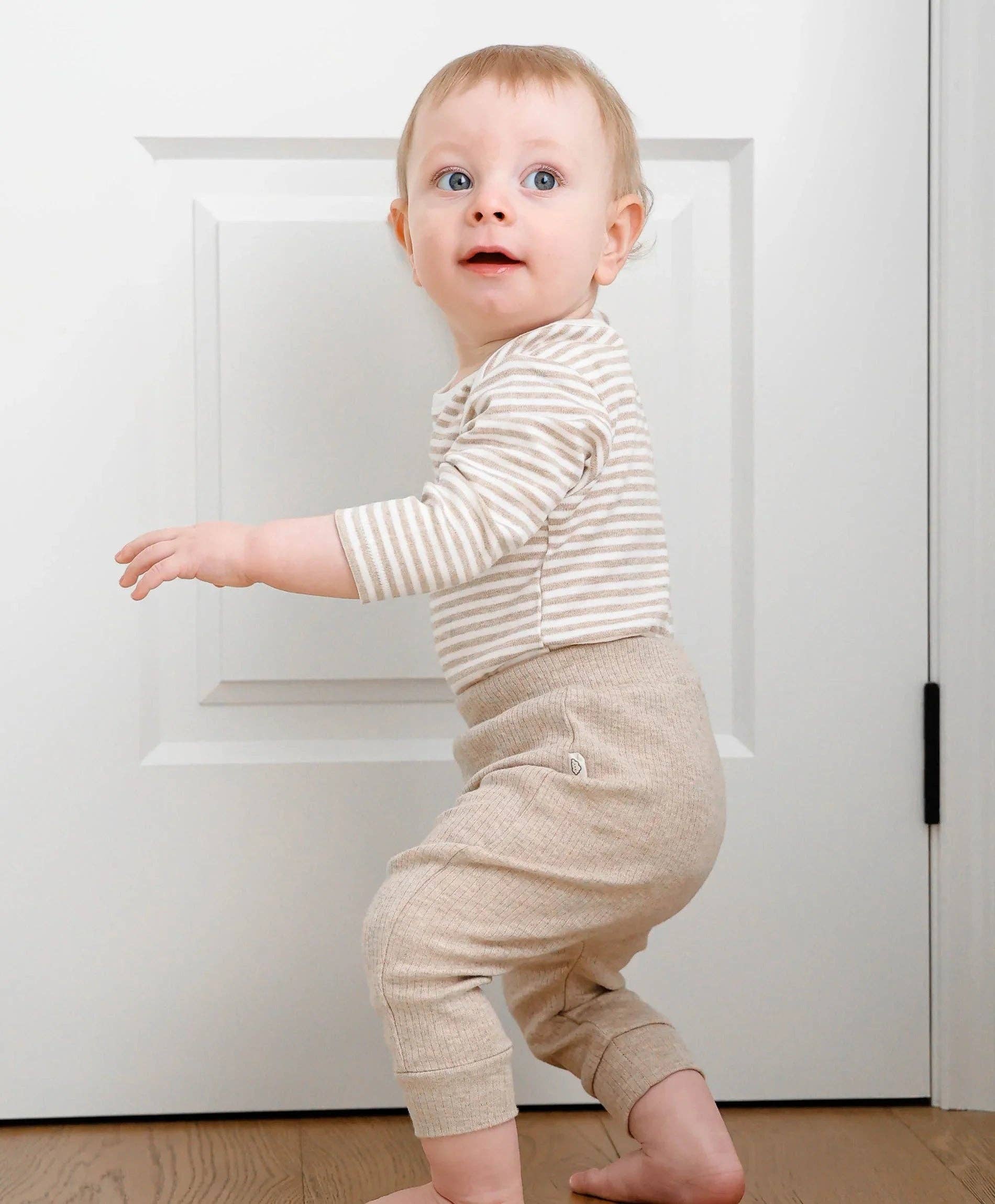 Lūmmi in Colour Babywear - Vente Legging tendance – enfant - Leggings en coton biologique - Avoine chiné3