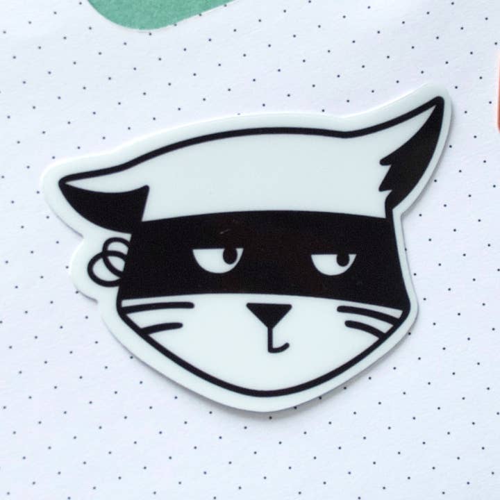 SALE // Glow in the Dark Kitty Vinyl Sticker for wholesale by Hop & Flop