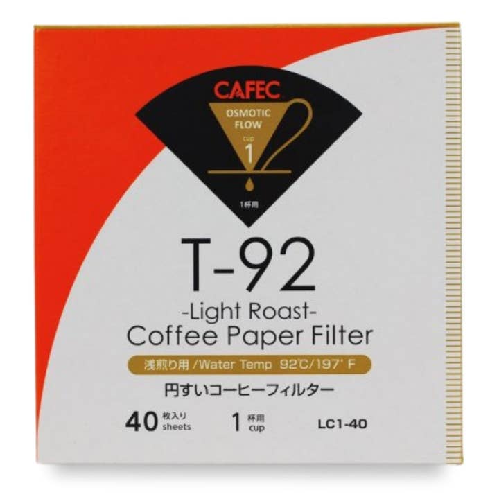 CAFEC Cup 1 Light Roast Paper Filter | V60 01 | LC1-40W for wholesale by CAFEC