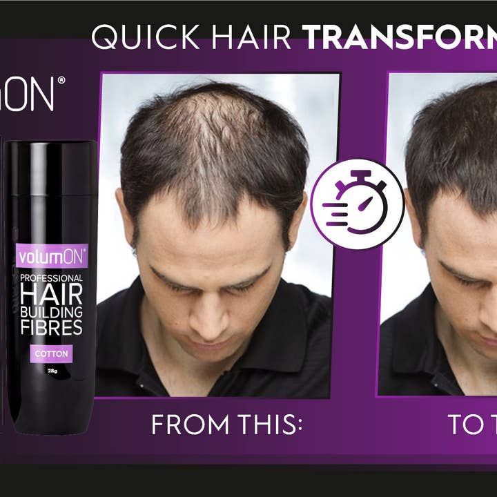 My Wholesale Warehouse – wholesale Hair thinning/loss treatment – Volumon Hair Building Fibres - COTTON 28g - For Men & Women