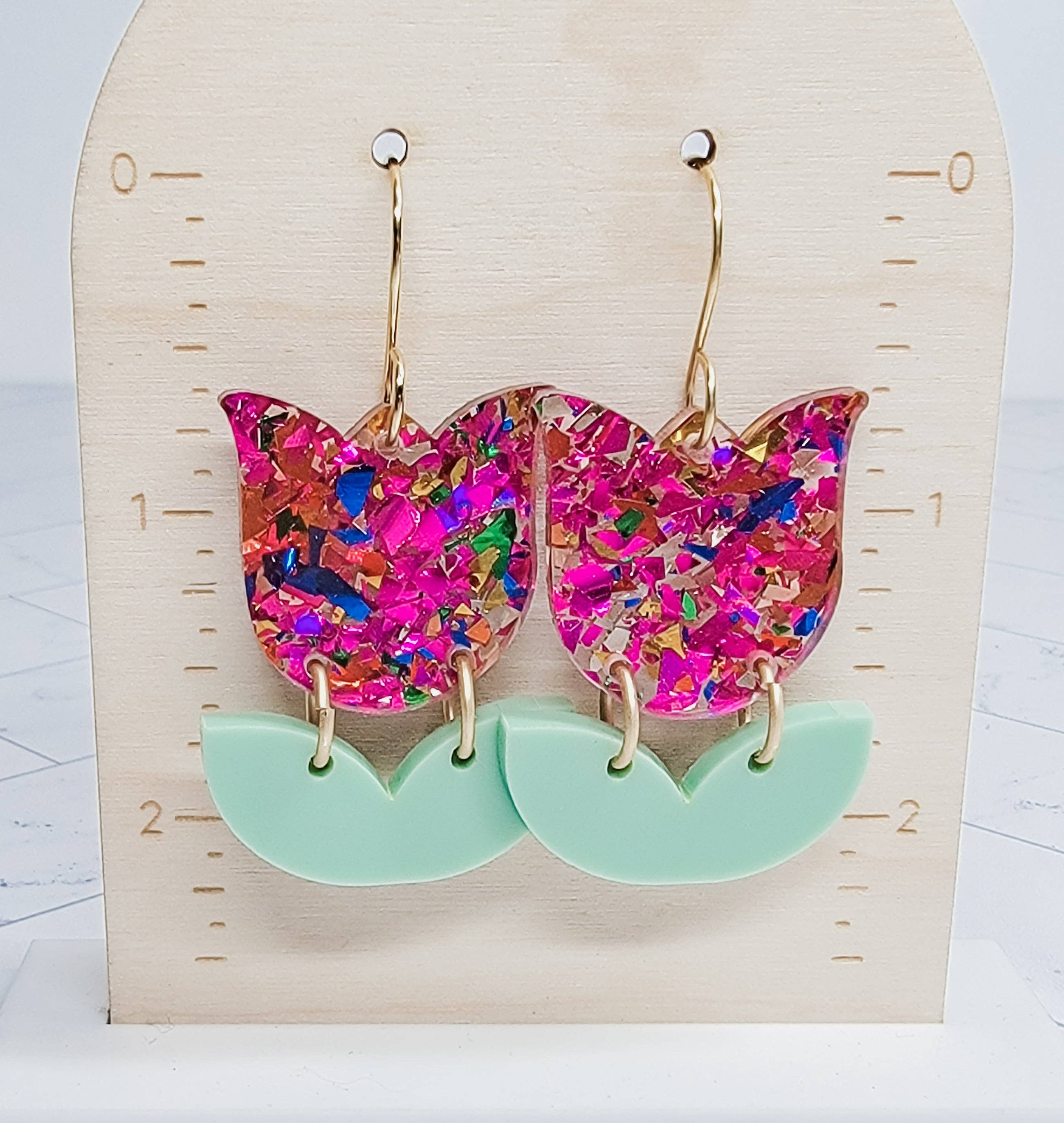 Krafts By Kassy - Wholesale Hangende/ronde oorbellen - Tulpen oorbellen3