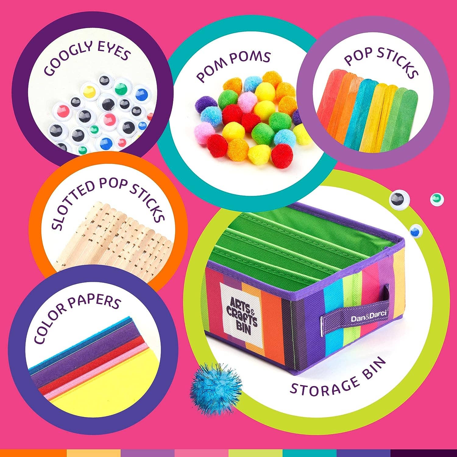 Dan&Darci - Wholesale DIY Craft Kit - Kids - Arts & Crafts Supplies Kit  - with Storage Bin6