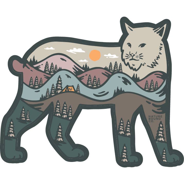 Bobcat Mountian Sticker | Purple for wholesale by Nature Bound Co
