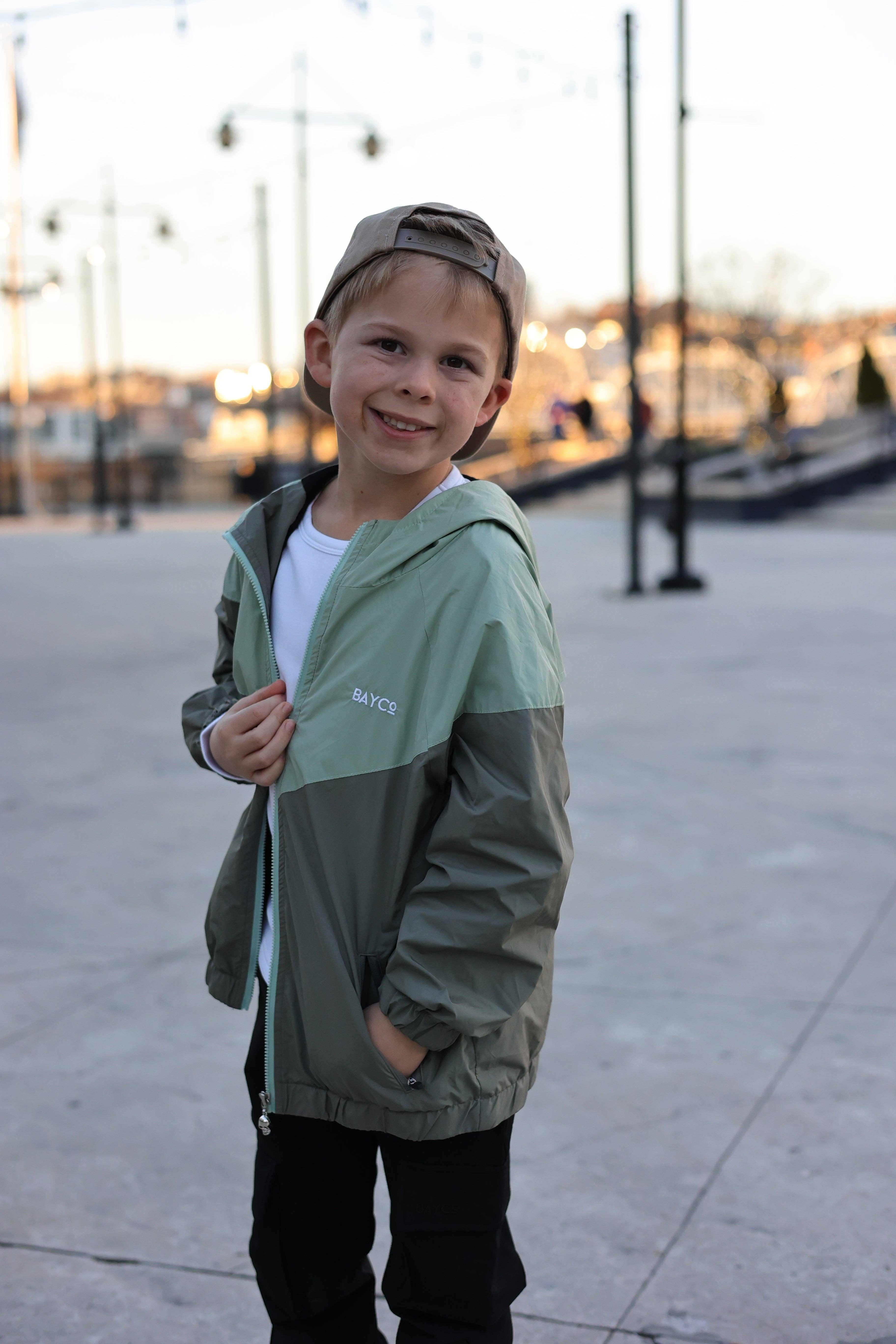 Bay Co. Apparel – wholesale Windbreaker – Kids – Salt + Sage Windbreaker3