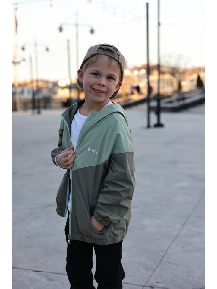 Bay Co. Apparel - Wholesale Windbreaker – Kids - Salt + Sage Windbreaker3