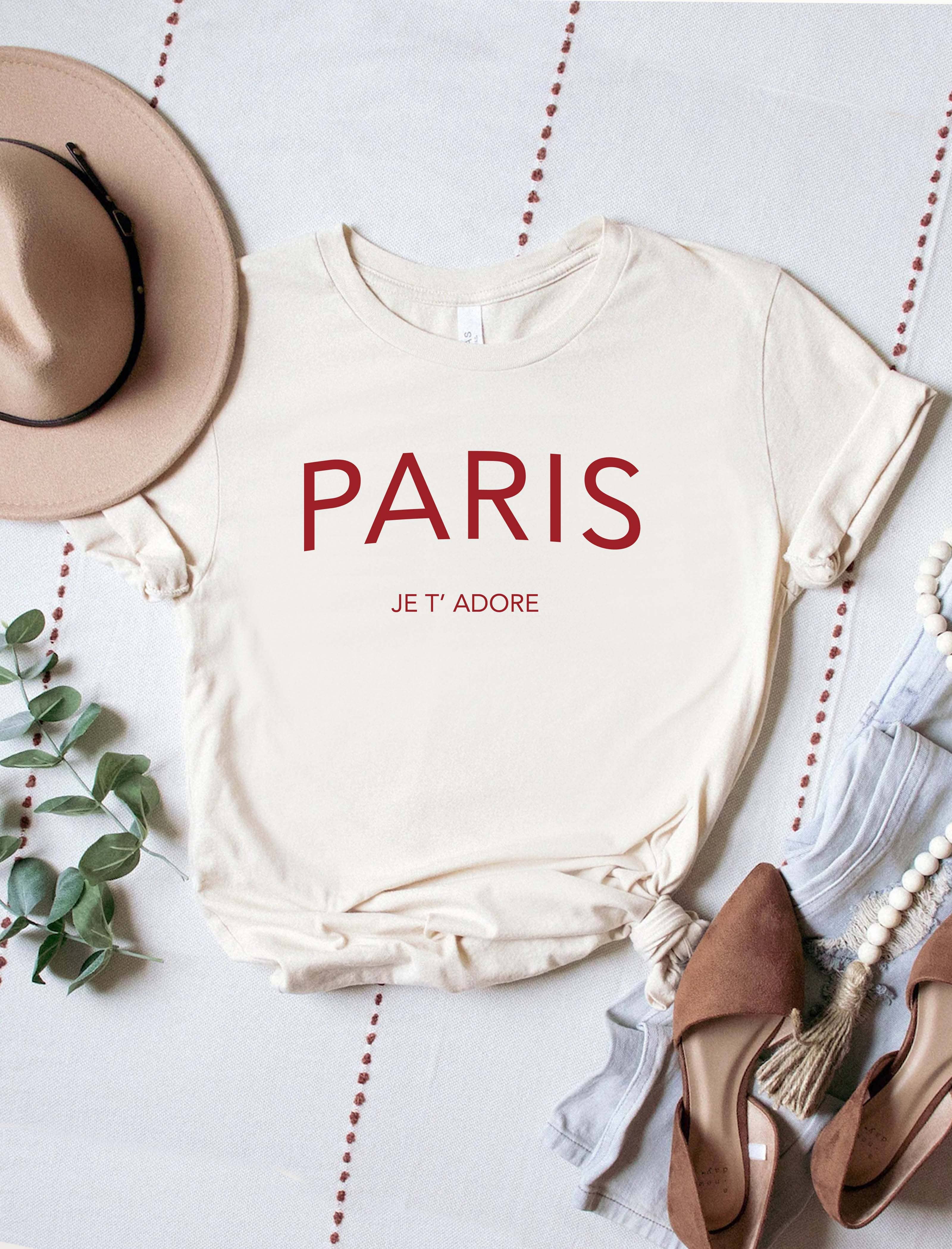 PINK NABI – wholesale T-shirts med screentryck – Dam – Paris Je t 'Älskar2