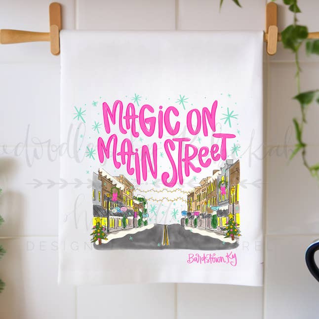 Doodles By Rebekah - Wholesale Tea Towel - Magic on Main Street Tea Towel (Custom)0