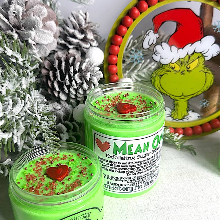 Mandatory Me Time - Wholesale Body Scrub/Exfoliant - The Mean One Sugar Scrub | Christmas Winter Holiday Grinch